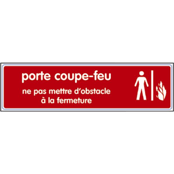PLAQUETTE AVERTISSEMENT ET PRVENTION INCENDIE