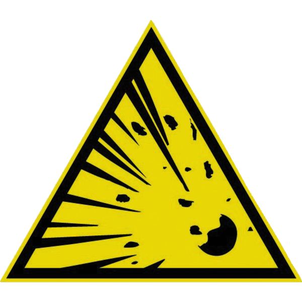 TRIANGLE 300 MM DANGER MATIRES EXPLOSIVES - 4200040