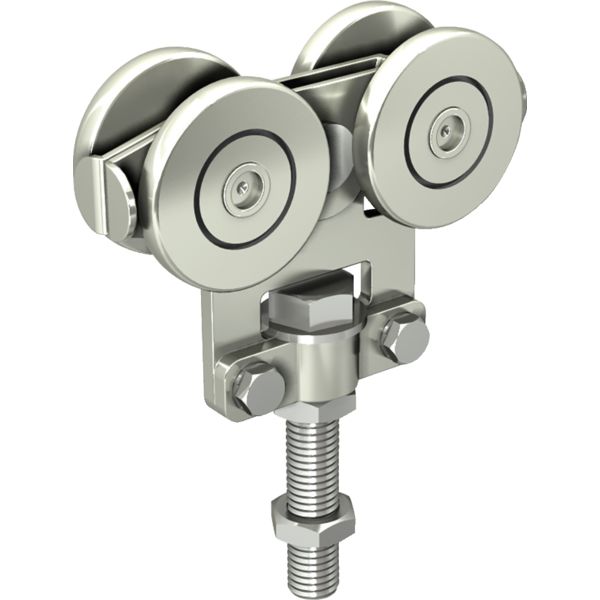 MONTURE FIXATION SUR CHANT AVEC 2 GALETS EN ACIER