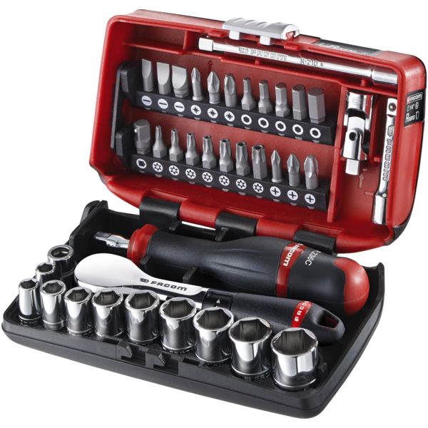 COFFRET DOUILLES 1/4 6P AVEC CLIQUET R.1