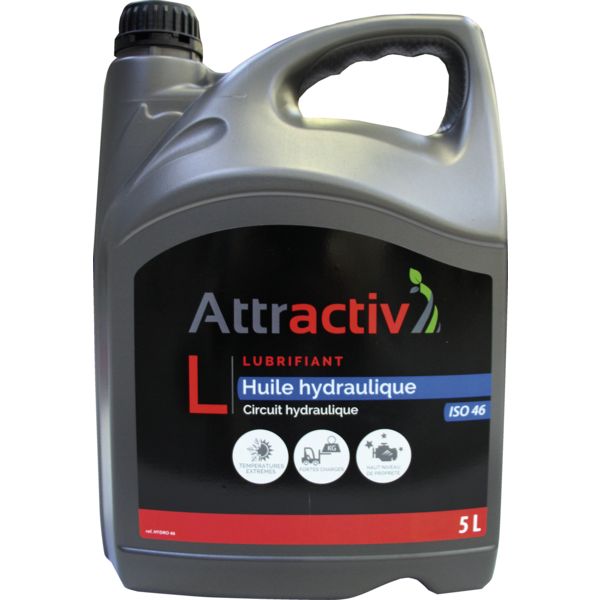 HUILE HYDRAULIQUE - ATTRACTIV' HYDRO 46 - JERRICAN 5L.