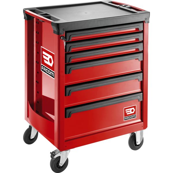 SERVANTE ROLL.M3A 6 DRAWERS RED