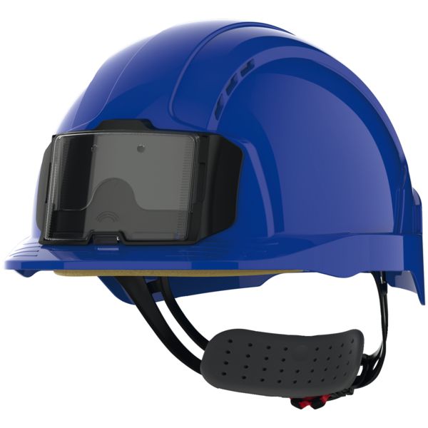 CASQUE EVOLITE BLEU  +  PORTE-BADGE