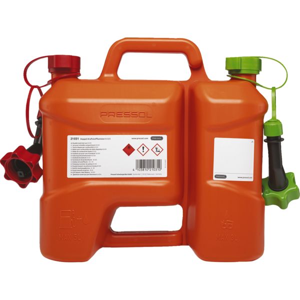 JERRYCAN DOUBLE COMPARTIMENT 5L+3L AVEC BEC RIGIDE