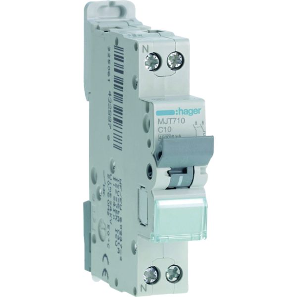 DISJ.1P+N 4.5-6KA C-6A 1M LE DISJONCTEUR HAGER MJT706 D'UNE CAPACITÉ DE 6 AMPÈRES EST CONÇU POUR PROTÉGER LES CIRCUITS ÉLECTRIQUES CONTRE LES SURCHARGES ET COURTS-CIRCUITS. SA CAPACITÉ DE COUPURE EST DE 4.5 À 6KA ET SA COURBE C