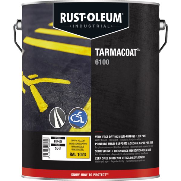 PEINTURE SOL EXTRIEUR 1023 JAUNE SIGNALISATION 5L