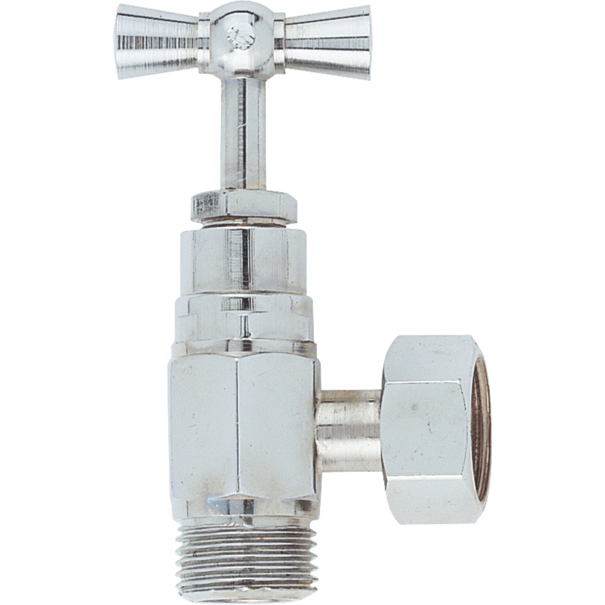 ROBINET EQUERRE 1/2 (15X21)BRUT        PRESSE ETOUPE