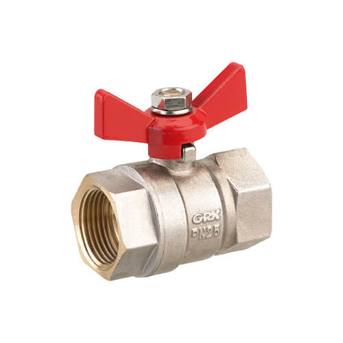 VANNE ARRET FF BOISSEAU SPHERIQUE PASSAGE INTEGRAL AVEC MANETTE PAPILLON 10-1/8 A.C.S.